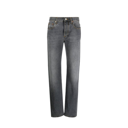 Gucci Gray Cotton Relaxed Fit Jeans Gucci