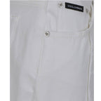 Dolce & Gabbana White Cotton Straight-Leg Jeans Dolce & Gabbana