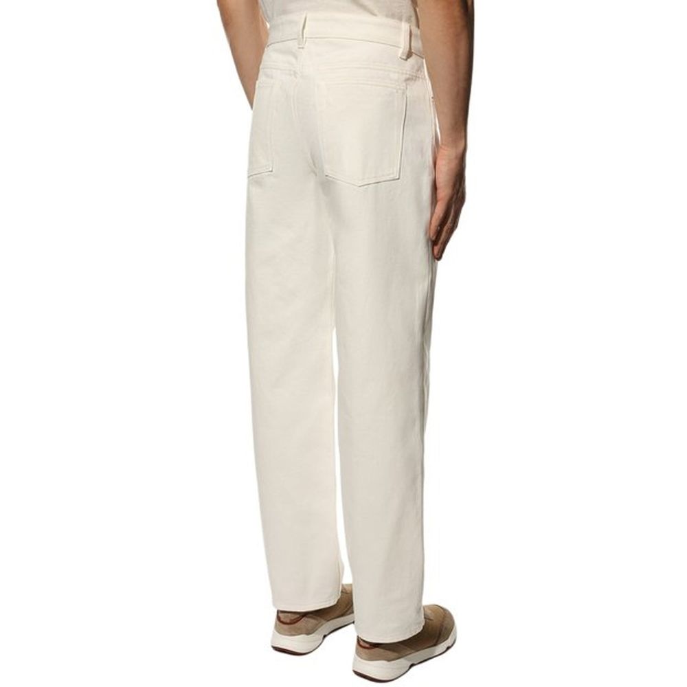 Jil Sander White Cotton Jeans Denim Jil Sander