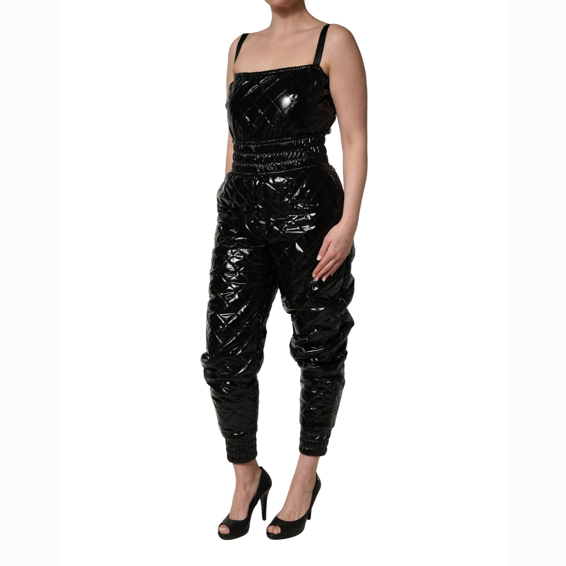 Dolce & Gabbana Black Sleeveless Romper Jumpsuit Dress
