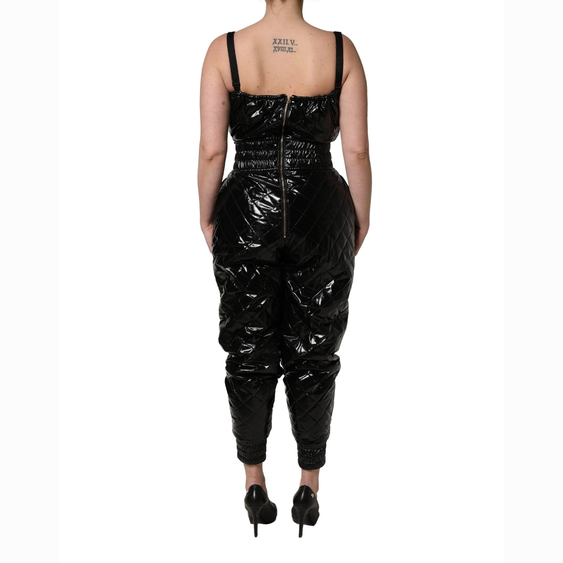 Dolce & Gabbana Black Sleeveless Romper Jumpsuit Dress