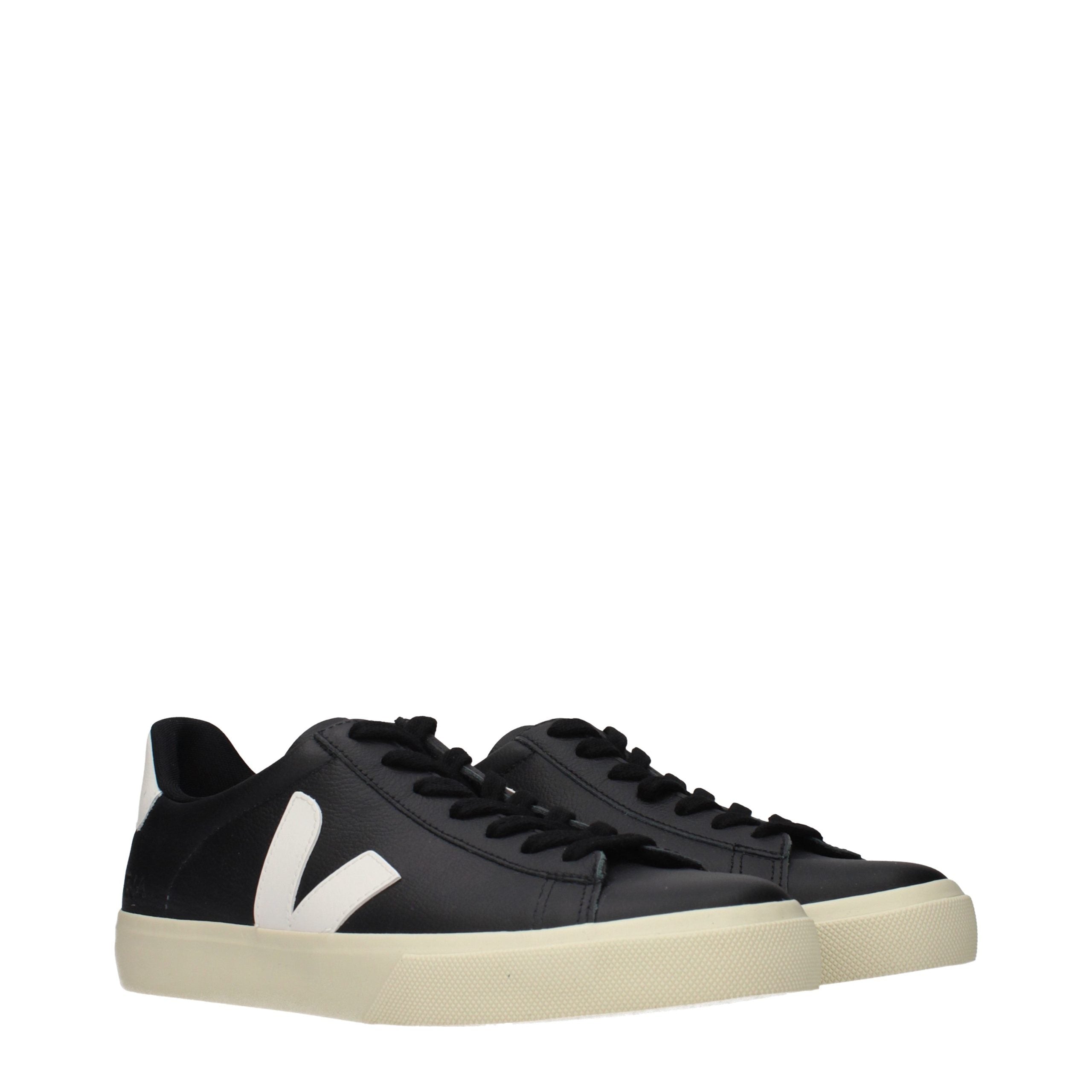 Veja Black Leather Low Top Sneakers Veja