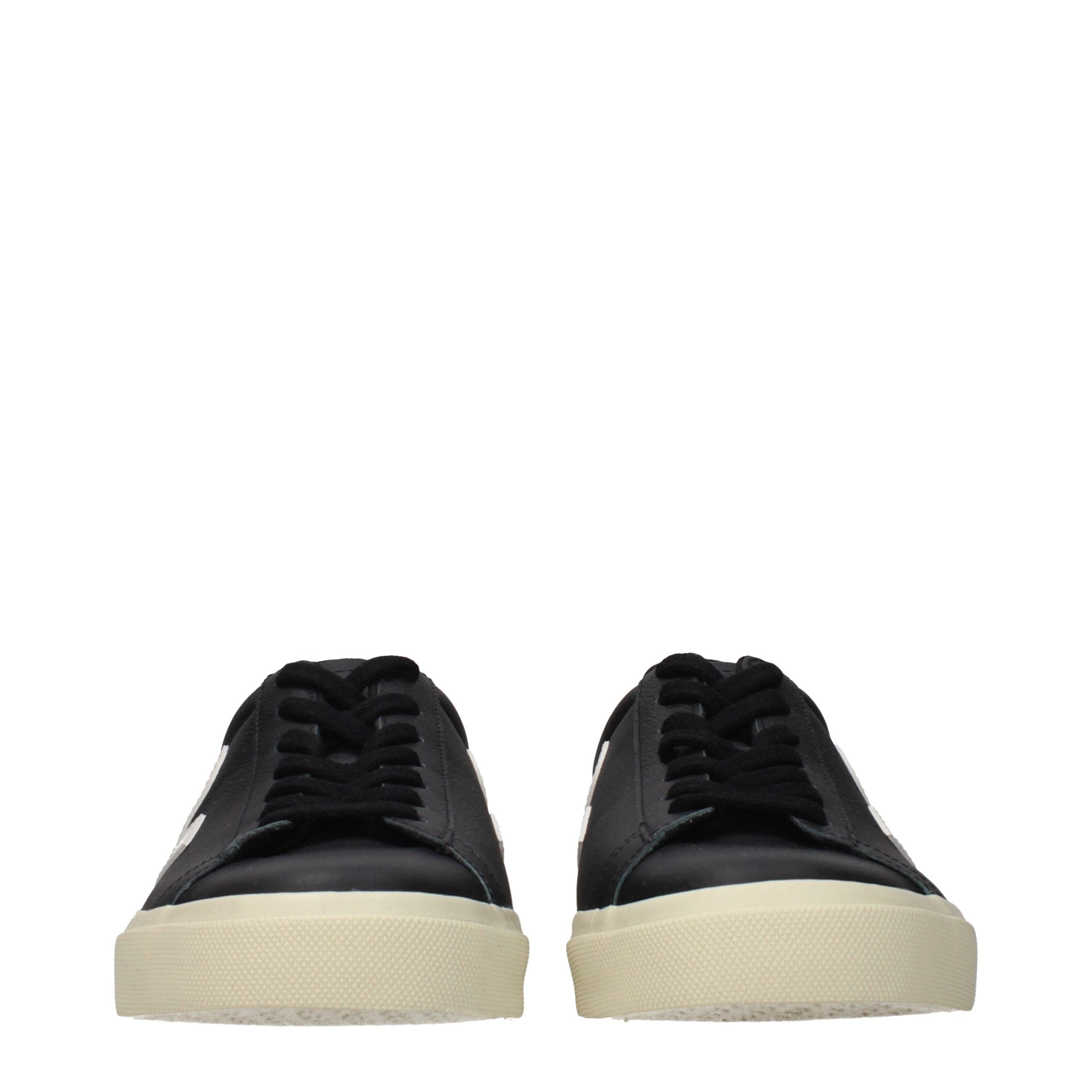 Veja Black Leather Low Top Sneakers Veja