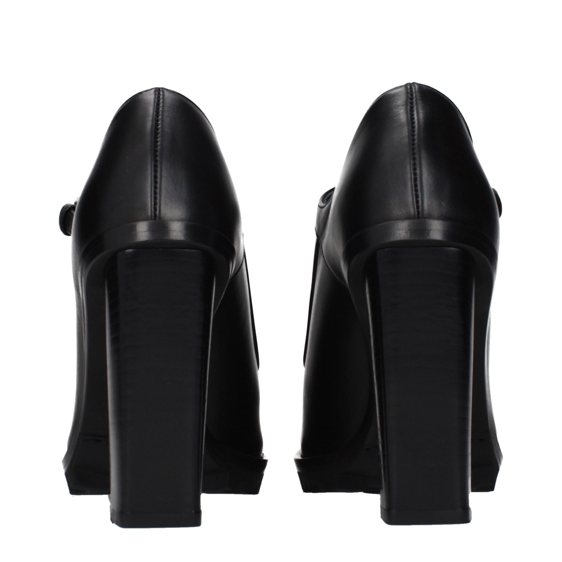 Max Mara Black Leather High Heel Pumps Max Mara
