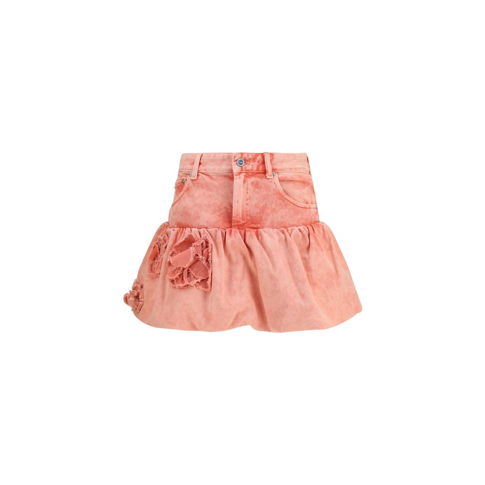 Ganni Multicolor Cotton Mini Skirt Ganni