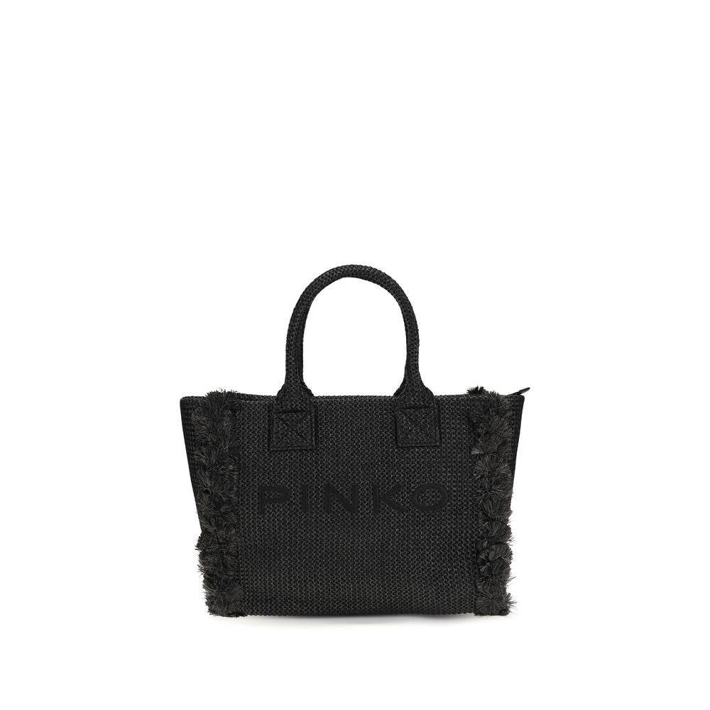 PINKO Black Raffia Shoulder Bag PINKO