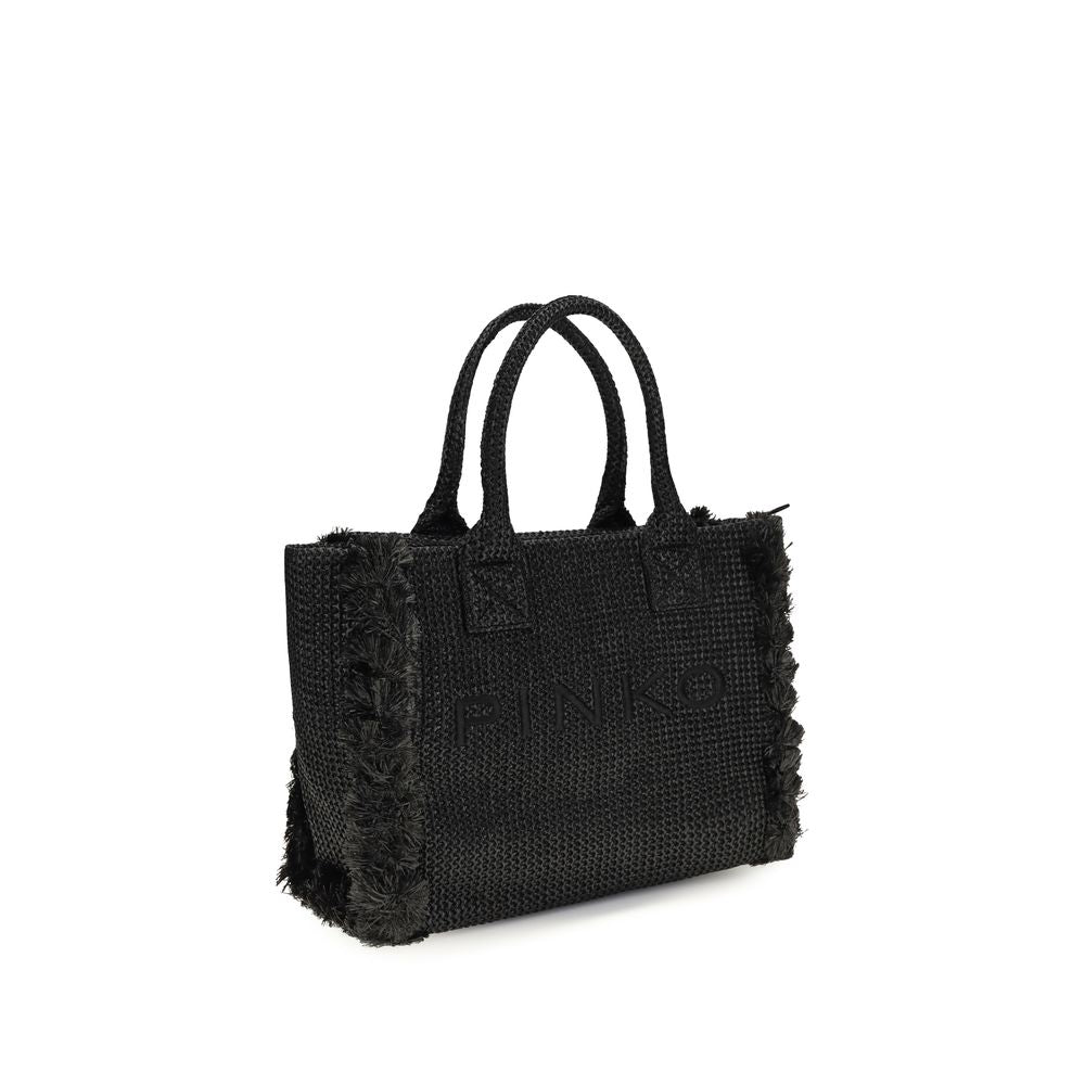 PINKO Black Raffia Shoulder Bag PINKO