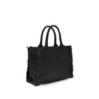 PINKO Black Raffia Shoulder Bag - Eljoys Fashion 