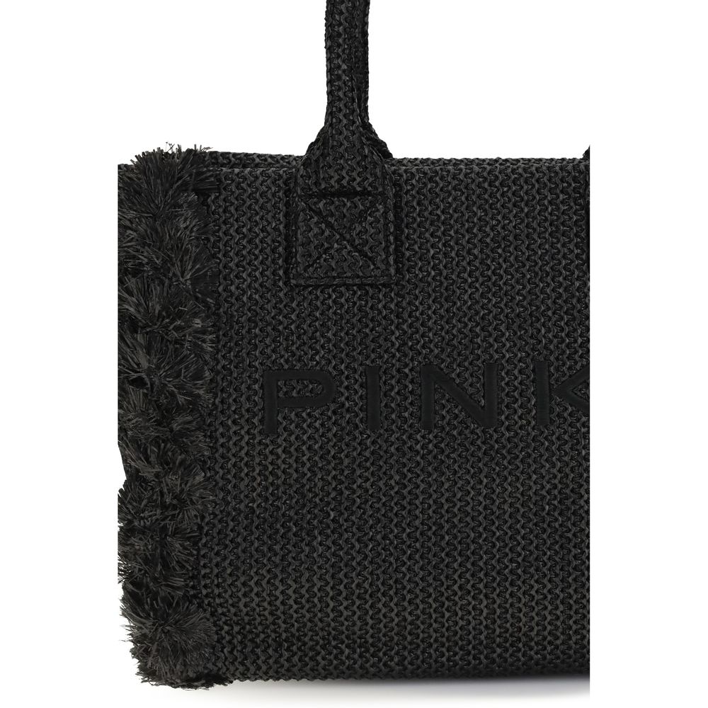 PINKO Black Raffia Shoulder Bag PINKO