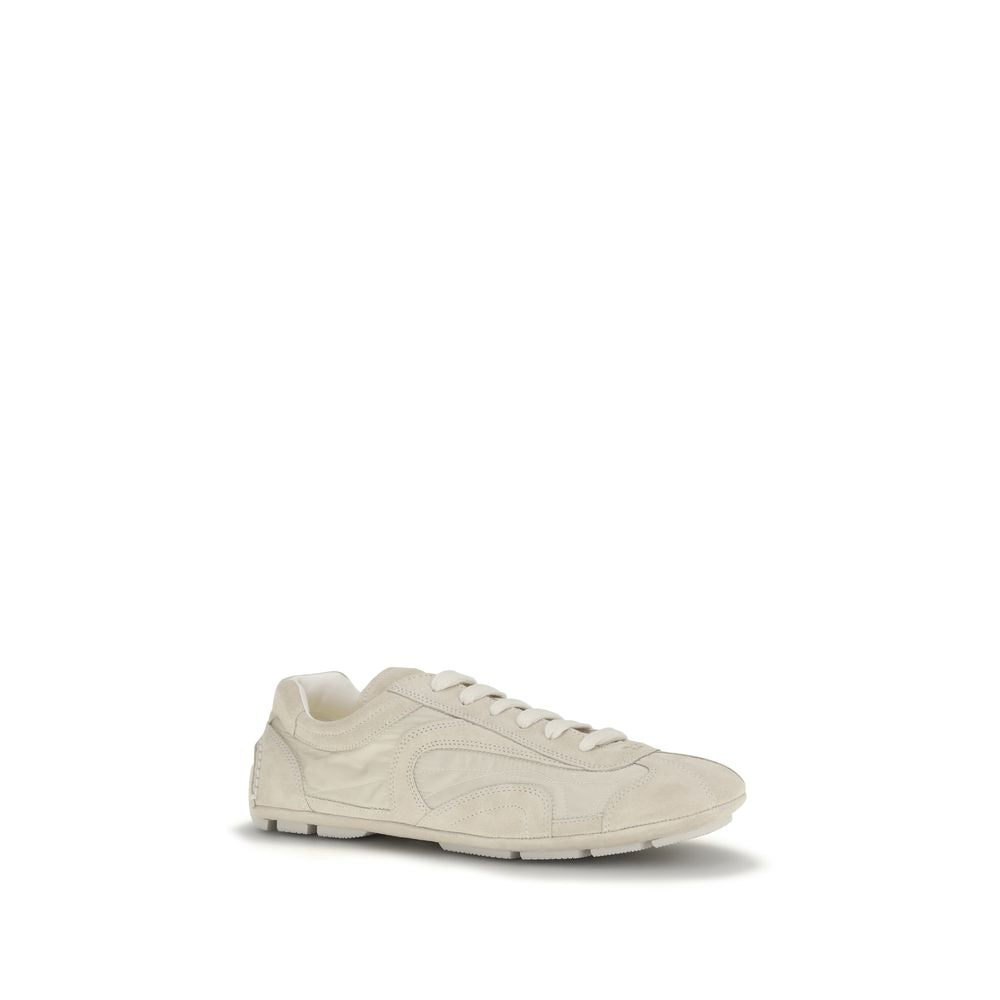 Prada Beige Calf Leather Bos Taurus Sneakers Prada
