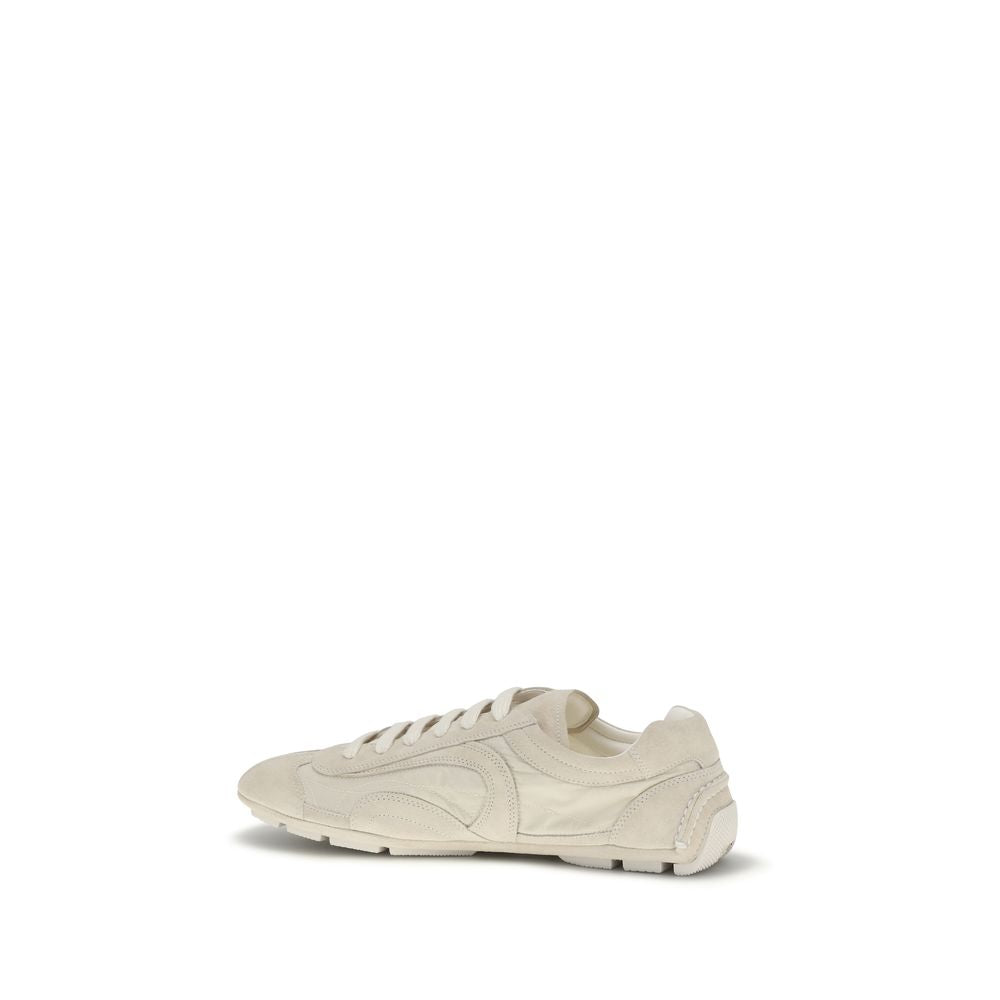 Prada Beige Calf Leather Bos Taurus Sneakers Prada