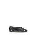 Ganni Black Polyurethane Ballet Flats Ganni