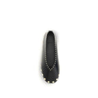 Ganni Black Polyurethane Ballet Flats Ganni