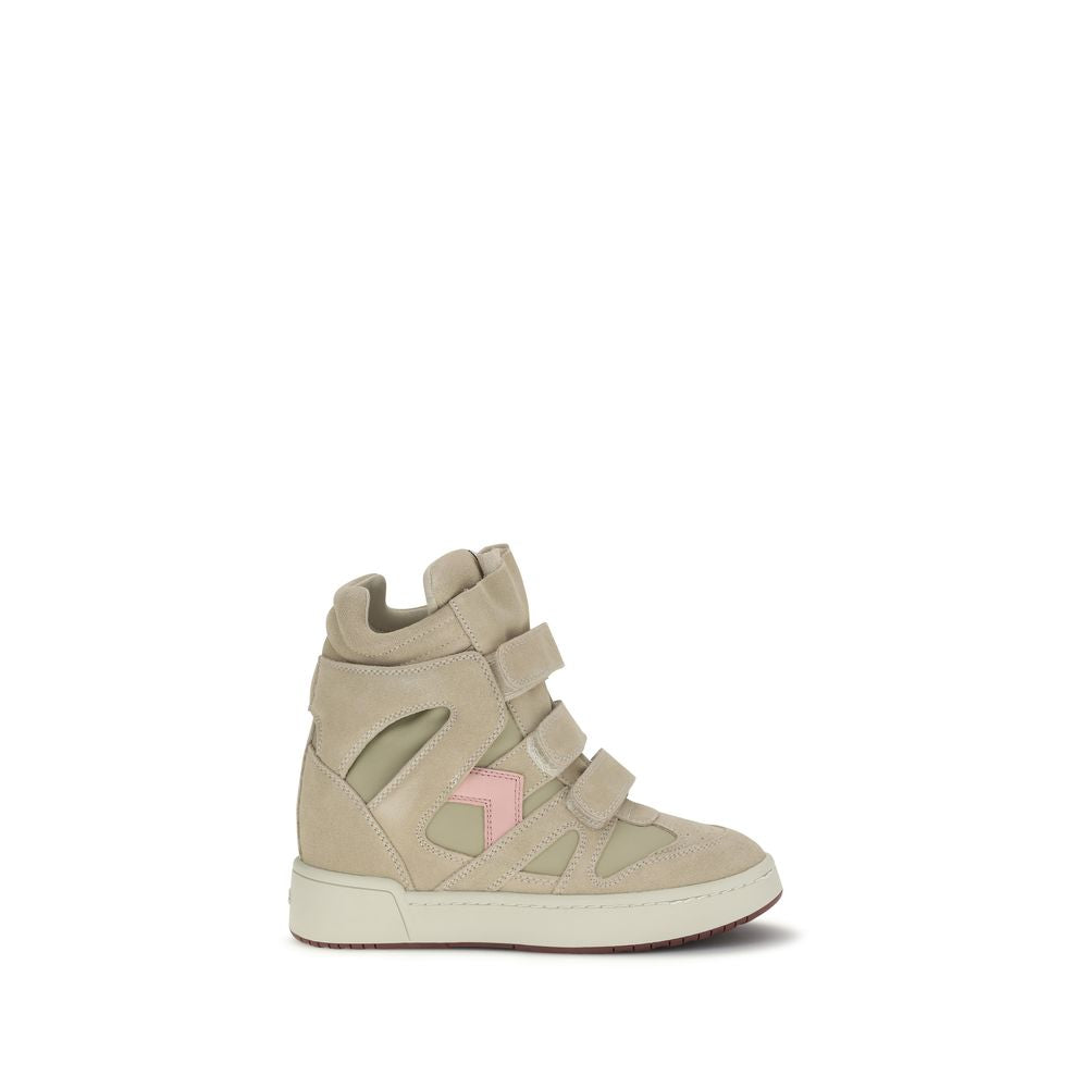 Isabel Marant Beige Calf Leather Bos Taurus Chunky Sneakers Isabel Marant