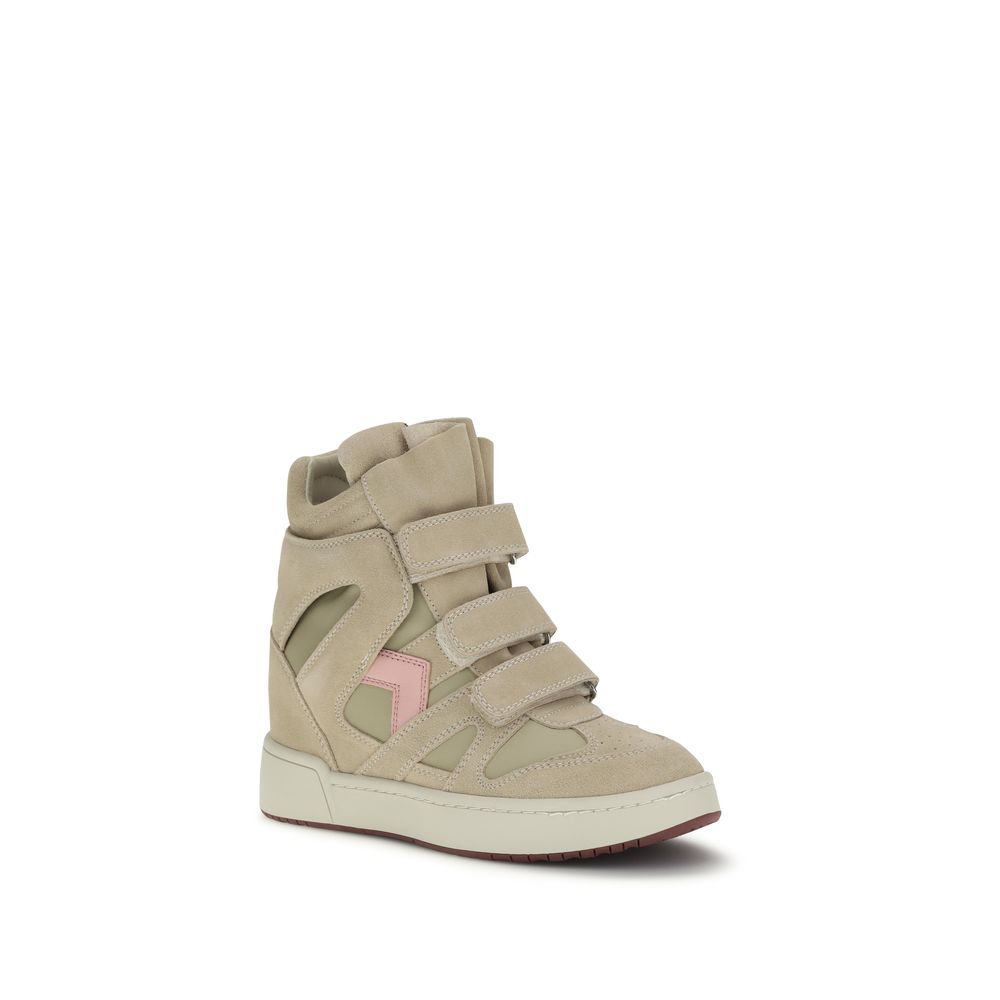 Isabel Marant Beige Calf Leather Bos Taurus Chunky Sneakers Isabel Marant