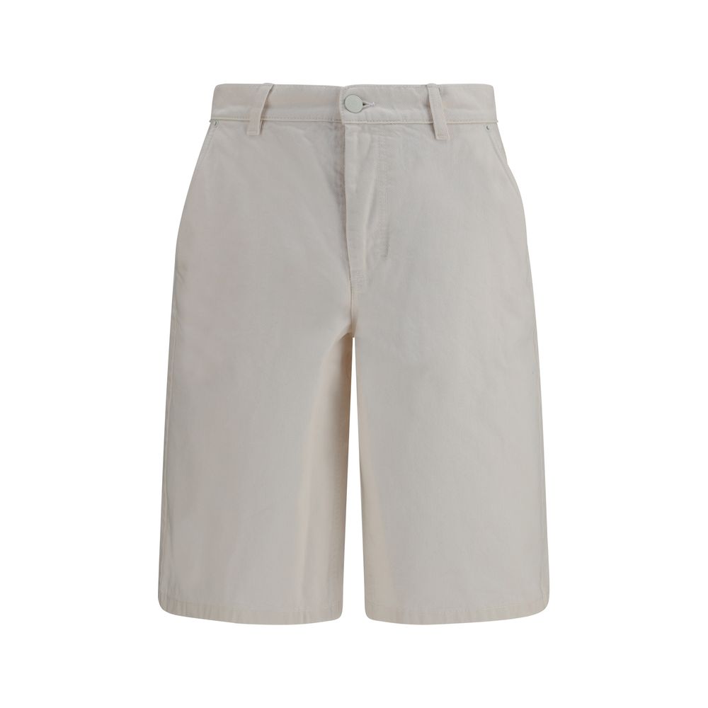 Ami Paris White Cotton Bermuda Shorts Ami Paris