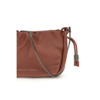 Brunello Cucinelli Brown Calf Leather Bos Taurus Shoulder Bag Brunello Cucinelli