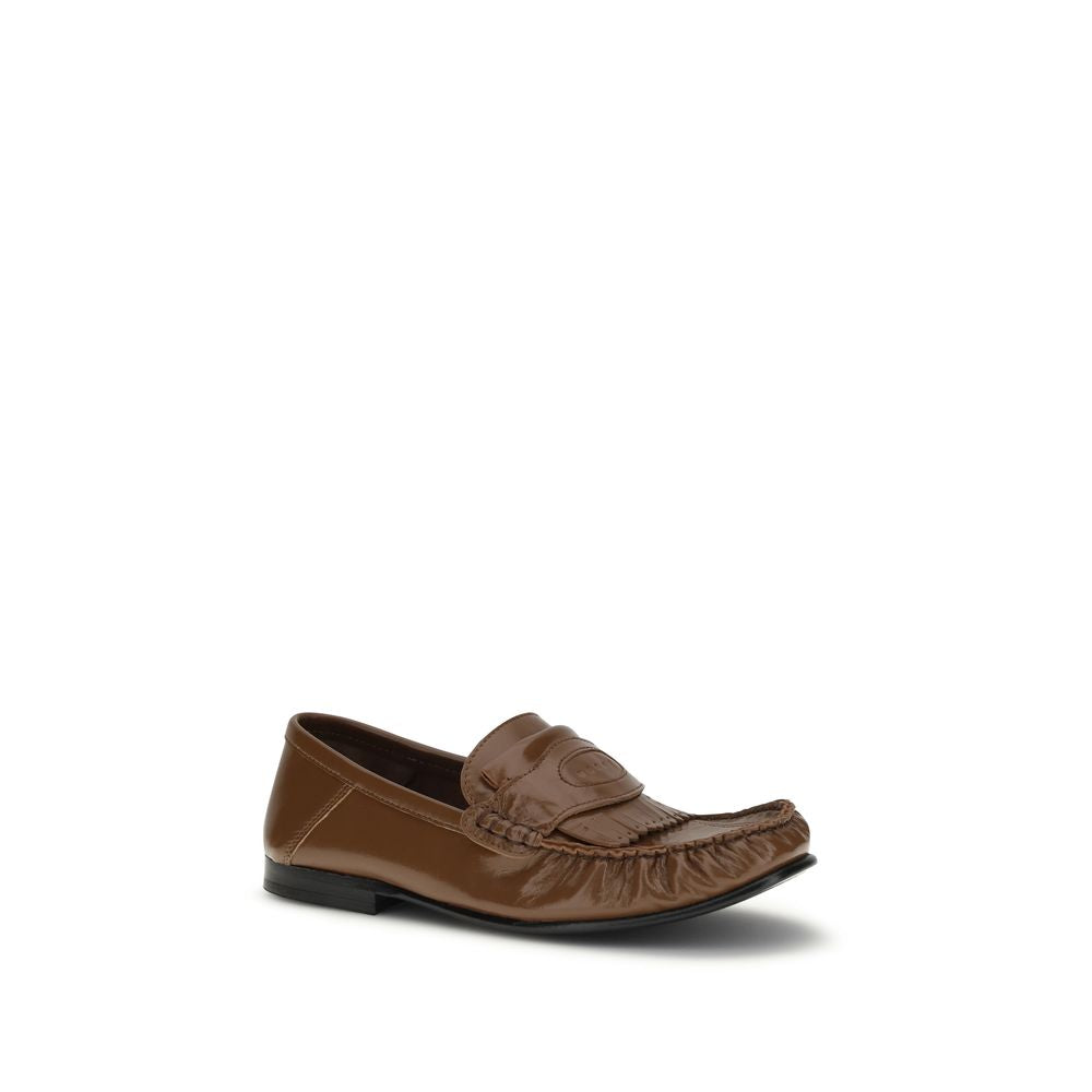 Marni Brown Lamb Ovis Aries Aries Slip-On Loafers Marni
