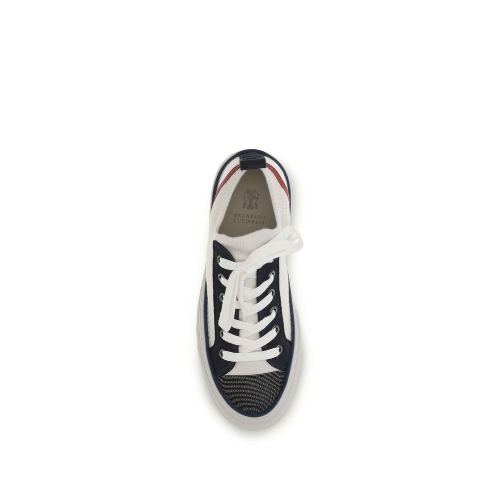 Brunello Cucinelli Multicolor Cotton Low Top Sneakers Brunello Cucinelli