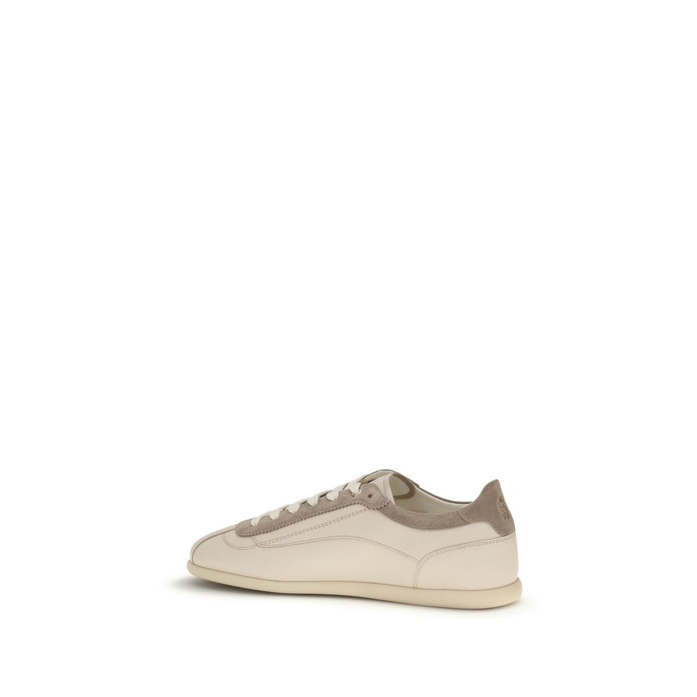 Brunello Cucinelli Beige Leather Low Top Sneakers Brunello Cucinelli