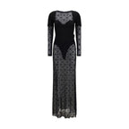 Marine Serre Black Polyamide Casual Dress