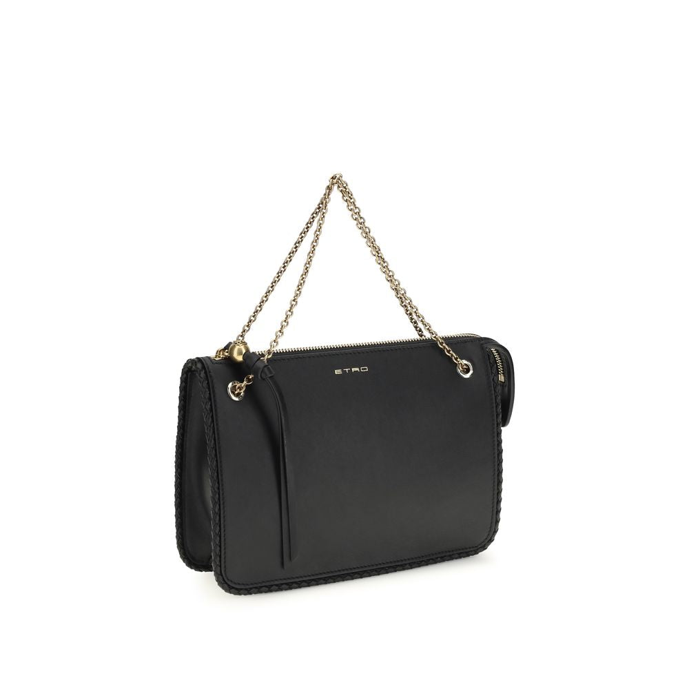 Etro Black Calf Leather Bos Taurus Clutch Bag Etro