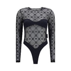 Marine Serre Black Polyamide Bodysuit Marine Serre