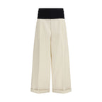 Darkpark Beige Cotton Casual Pants Darkpark