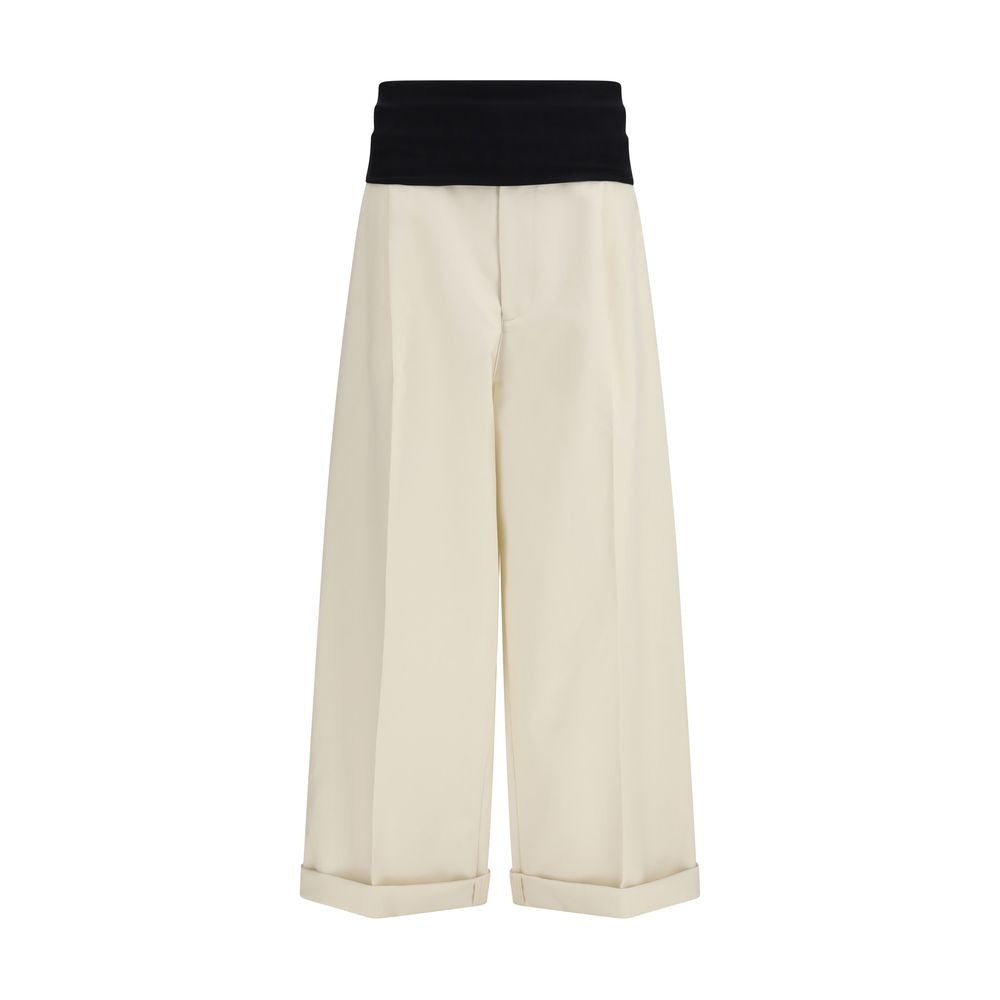 Darkpark Beige Cotton Casual Pants Darkpark