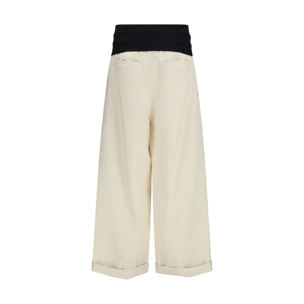 Darkpark Beige Cotton Casual Pants Darkpark