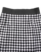 Dolce & Gabbana Black White Houndstooth HighWaist Mini Skirt - Eljoys Fashion 