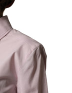 Dolce & Gabbana Pink Cotton Long Sleeves Collared Shirt Top