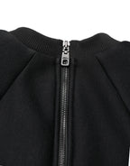 Philosophy Black Cropped ZipperBack Sweatshirt Sweater