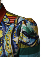 Dolce & Gabbana Multicolor Majolica Print Cotton Blouse Top
