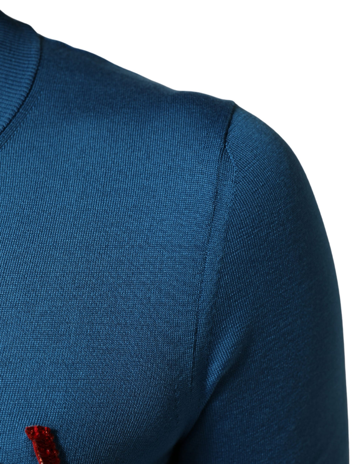 Dolce & Gabbana Blue Silk Sequined CrewNeck Pullover Sweater - Eljoys Fashion 