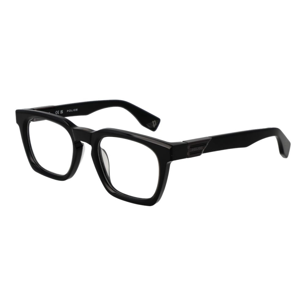 Police Black Cellulose Acetate Glasses Frames Police