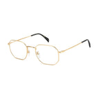 David Beckham gold metal glasses with clear lenses, stylish eyewear frames suitable for everyday wear