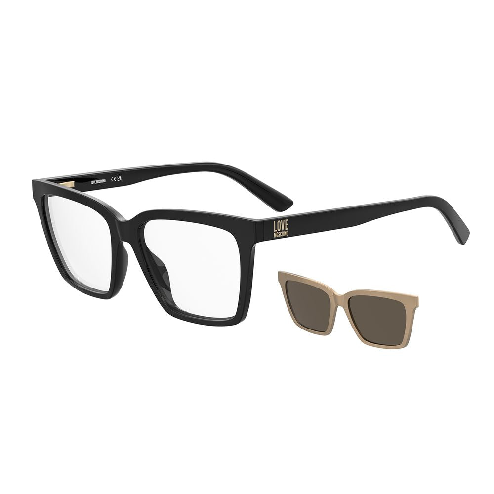 Love Moschino Black Acetate Glasses Frames