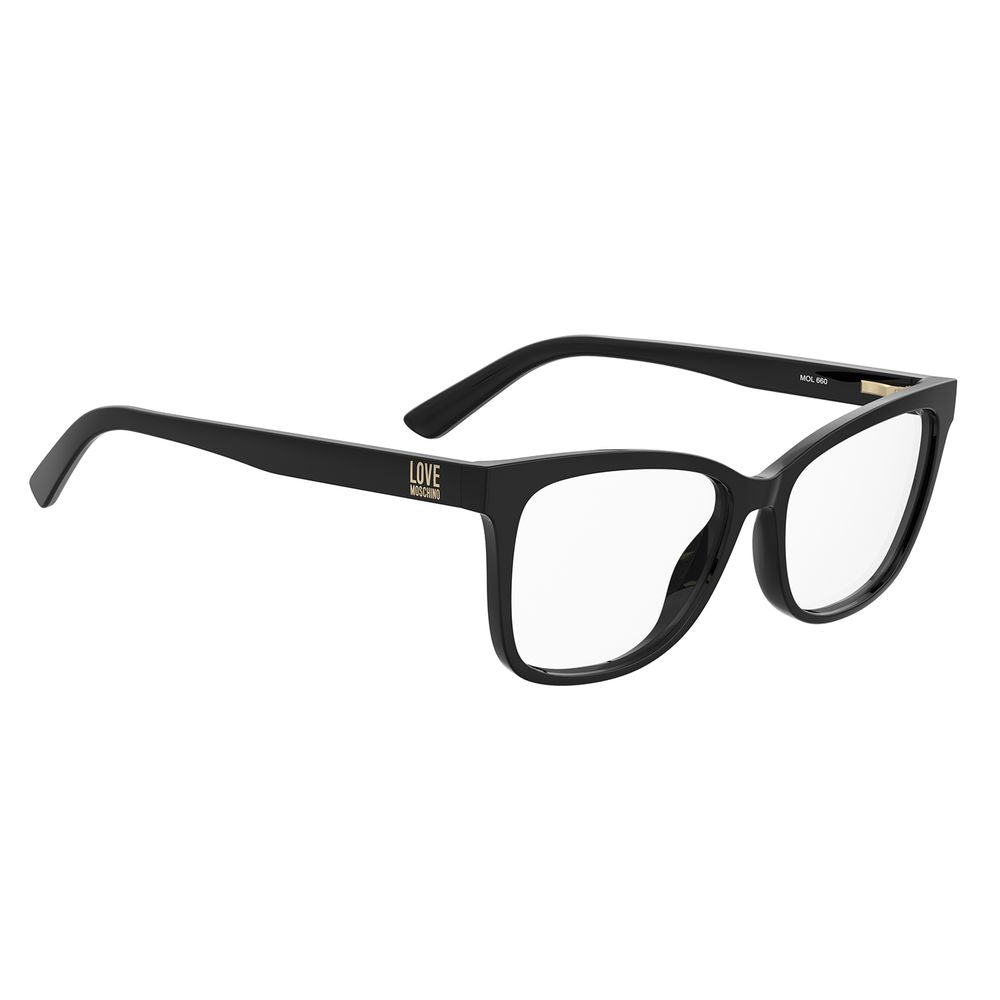 Love Moschino Black Plastic Glasses Frames