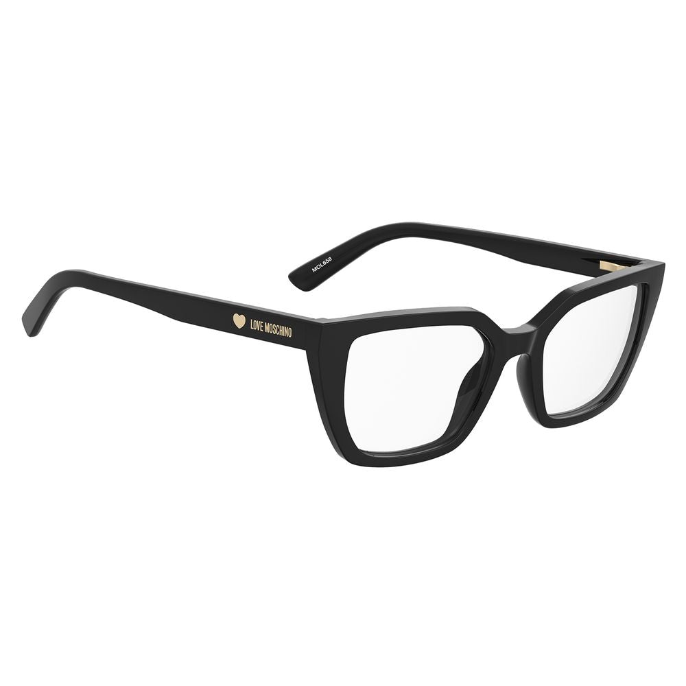 Love Moschino Black Acetate Glasses Frames