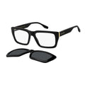 Black Marc Jacobs acetate eyeglass frames with clear lenses, stylish and modern for everyday wear.