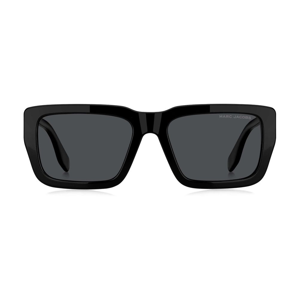 Black Marc Jacobs acetate glasses frames with clear lenses, stylish and lightweight eyewear for everyday wear.