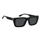 Black Marc Jacobs acetate glasses frames with clear lenses, showcasing a sleek, modern design suitable for everyday wear.