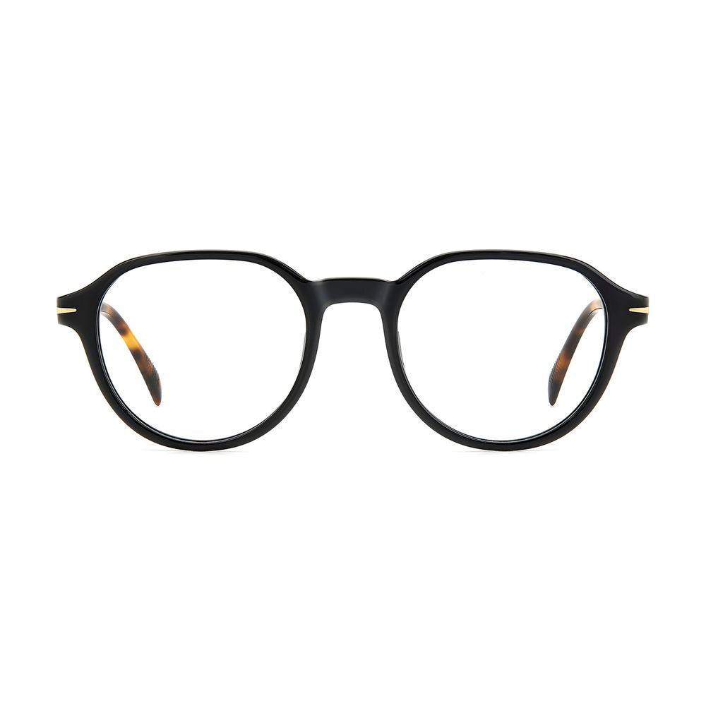 David Beckham black acetate glasses frames with sleek design and clear lenses, stylish eyewear for everyday wear.