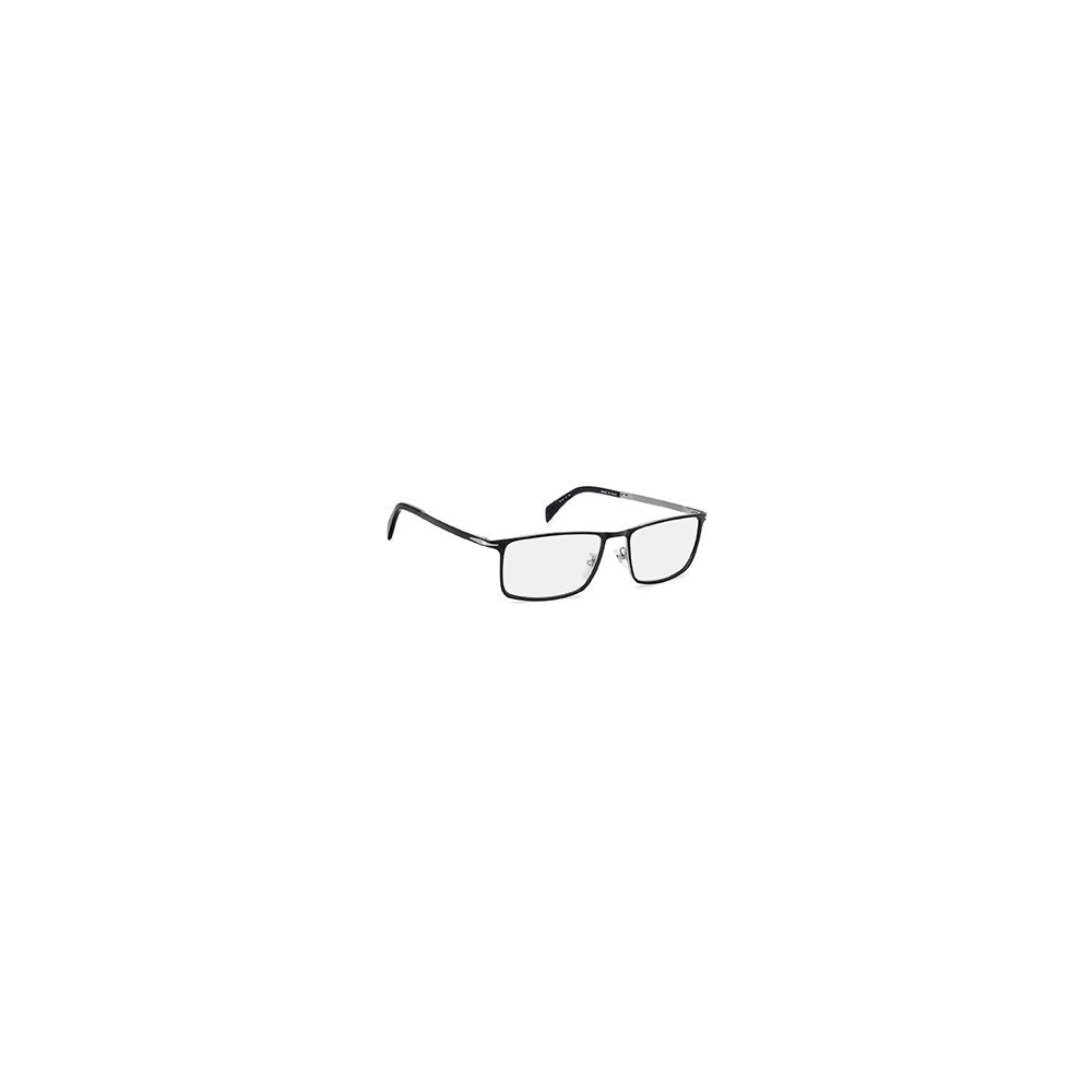 Black metal glasses frames by David Beckham, stylish eyewear with sleek design and clear lenses for everyday wear.