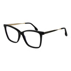 Victoria Beckham black metal glasses frames with clear lenses, stylish and modern eyewear accessory.