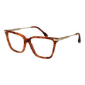 Victoria Beckham orange metal and plastic glasses frames, stylish and modern eyewear with sleek design and vibrant color.