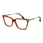 Victoria Beckham orange metal and plastic glasses frames, stylish and modern eyewear with sleek design and vibrant color.