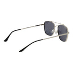 Replay silver metal sunglasses with sleek frame and dark tinted lenses, stylish accessory for sun protection and fashion.