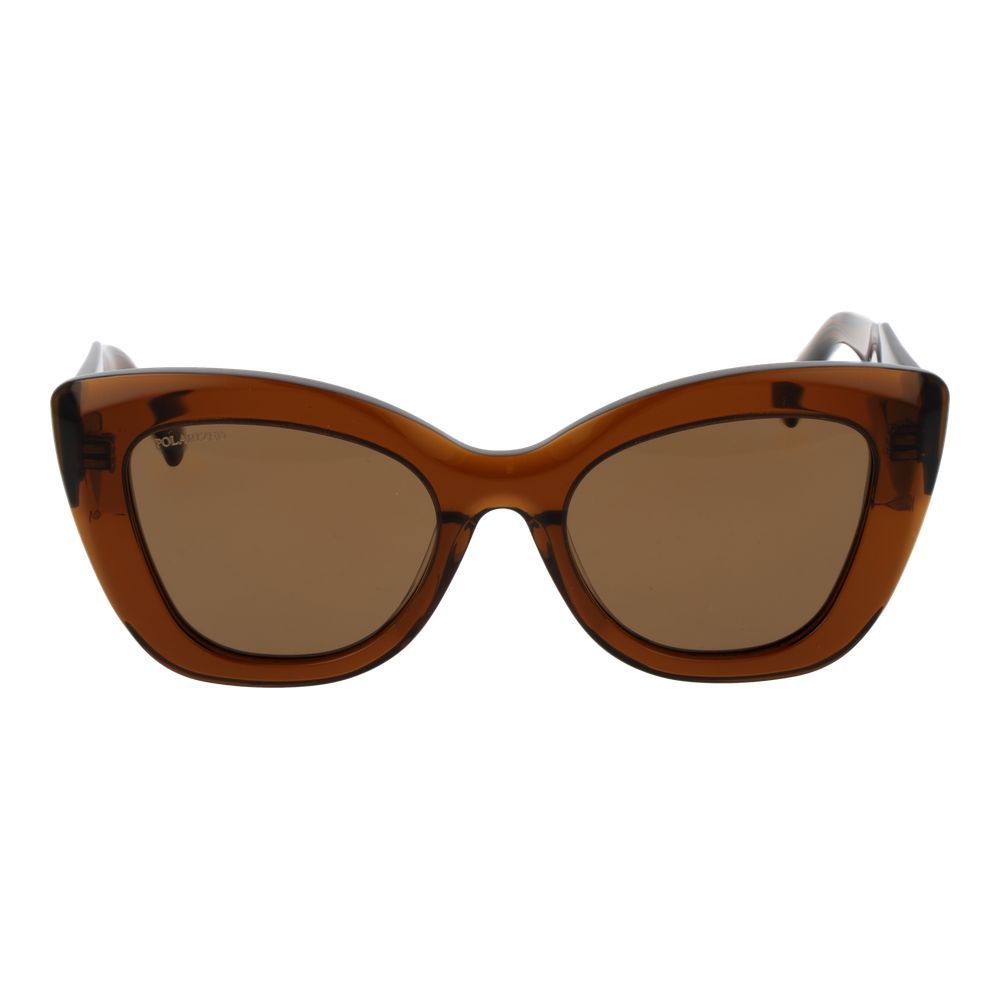 Replay brown acetate sunglasses with rounded frames and metal accents, designed for stylish sun protection.